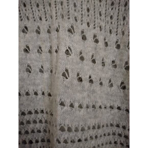 Lovestitch Open Weave Light Gray Sweater size S - Picture 2 of 4